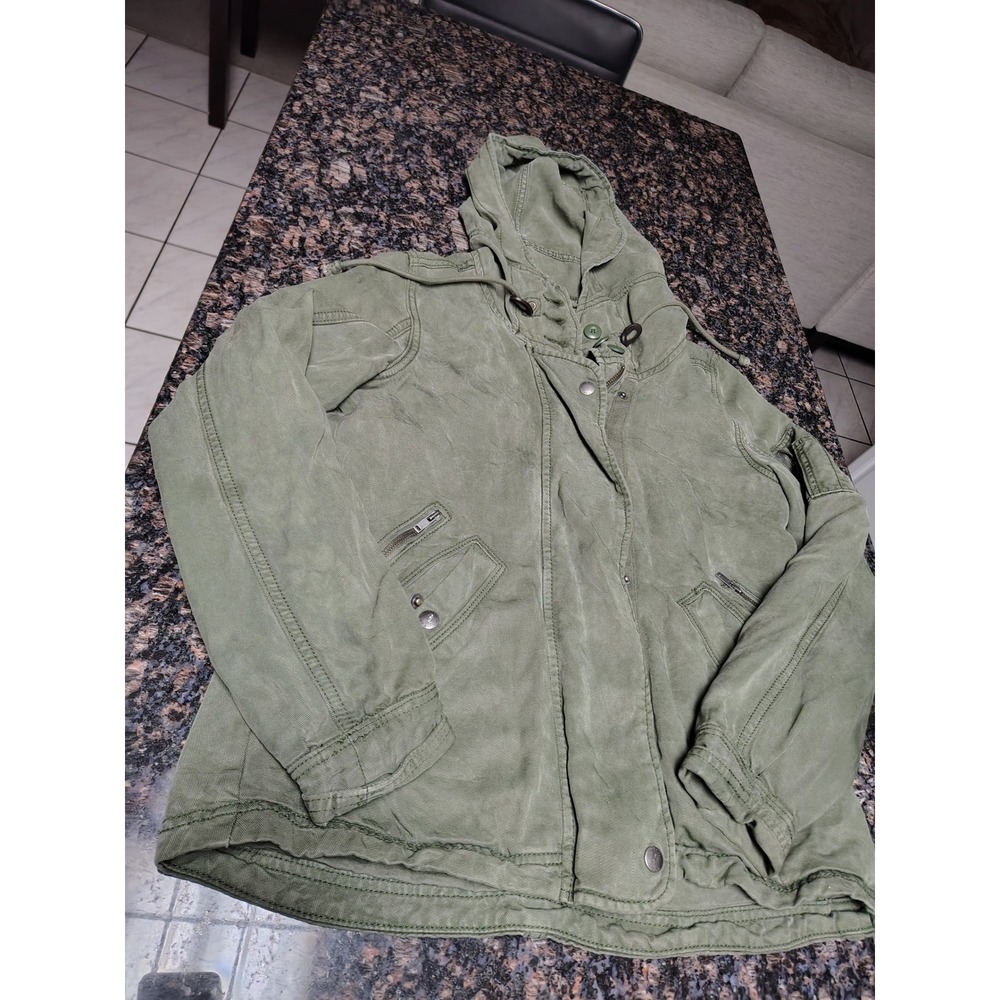 American Eagle Outfitters Womens Olive Green Military Utility Jacket XS AE-177 - Picture 2 of 8